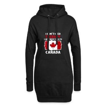 Kanada Canada Geschenk Geschenkidee lustig - Hoodie-Kleid - Schwarz - Vorne