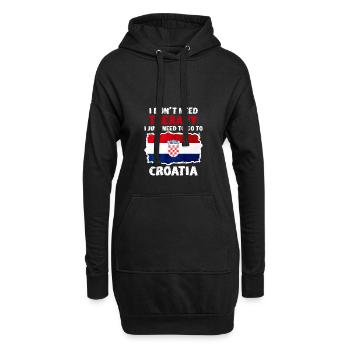 Kroatien - Hoodie-Kleid - Schwarz - Vorne