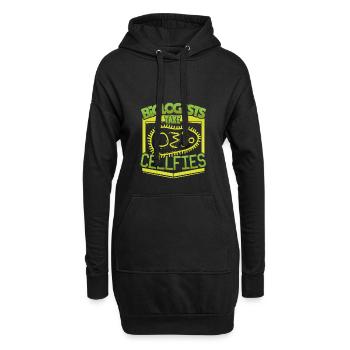 CellFies Biologe - Sweat-shirt à capuche long Femme - noir - Devant