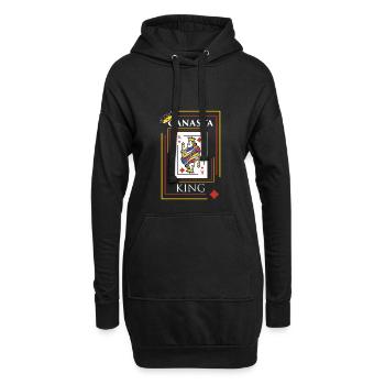 Canasta Design Geschenk für Kartenspieler und - Hoodie-Kleid - Schwarz - Vorne