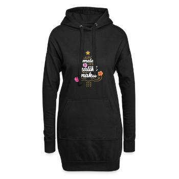 Mele Kalikimaka Hawaii Weihnachten Weihnachtsbaum - Hoodie-Kleid - Schwarz - Vorne