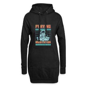 Cosmos - Praying - Meditation - Hoodie-Kleid - Schwarz - Vorne