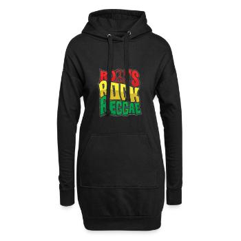 Roots reggae rock - Sweat-shirt à capuche long Femme - noir - Devant
