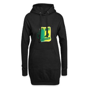 Kein Hugger-Kaktus - Hoodie-Kleid - Schwarz - Vorne