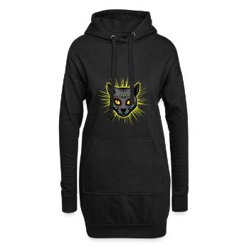 Sugar Cat Skull Mexico - Hoodie-Kleid - Schwarz - Vorne