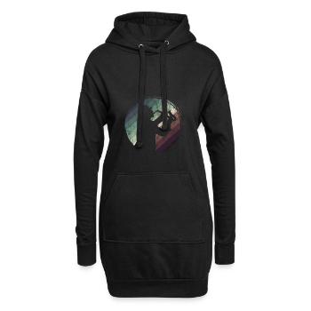 Saxophone Jazz Swing Classique Musicien Ska Punk Rock - Sweat-shirt à capuche long Femme - noir - Devant
