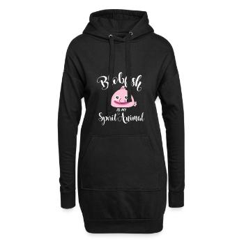blobfish - Hoodie-Kleid - Schwarz - Vorne