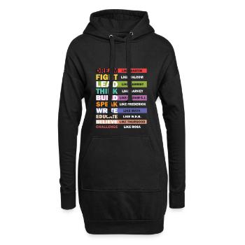 Black Lives Matter - Black Leaders Text Design - Hoodie-Kleid - Schwarz - Vorne