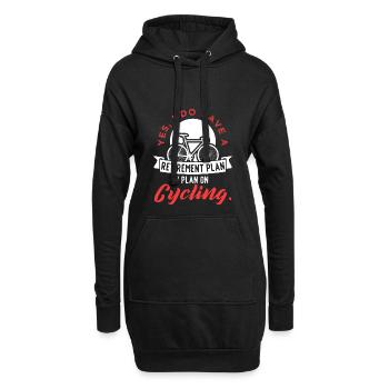 Plan de retraite à vélo - Sweat-shirt à capuche long Femme - noir - Devant