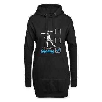 Funny Single Taken I'm Busy Speed Skating - Hoodie-Kleid - Schwarz - Vorne