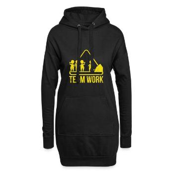 Ouvrier alcool travailleur de la construction artisan artisan casque - Sweat-shirt à capuche long Femme - noir - Devant