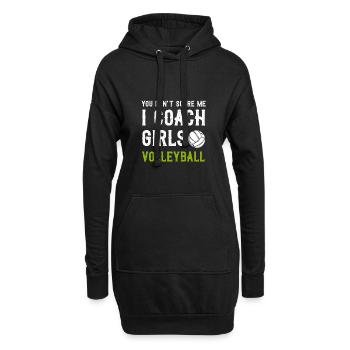 Sie erschrecken mich nicht ich trainiere Mädchen-Volleyball - Hoodie-Kleid - Schwarz - Vorne