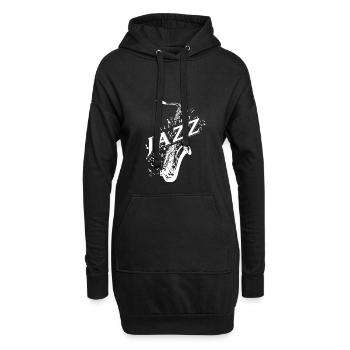 Jazz Klassik Musik Genre Geschenk - Hoodie-Kleid - Schwarz - Vorne