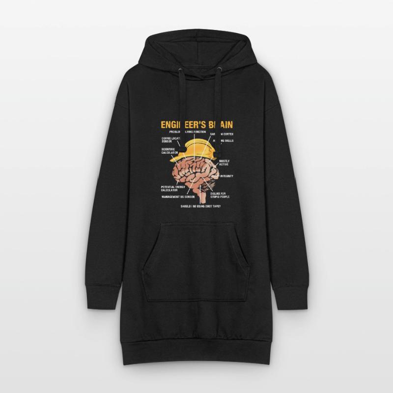Engineer Brain Mechanical Engineering Electrical Engineering Hoodie Dress