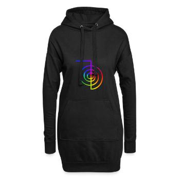 Reiki Symbol Regenbogenfarben Geschenk Energie Chi - Hoodie-Kleid - Schwarz - Vorne