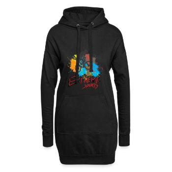 Mountainbike Downhill Fahrrad Extrem Sport - Hoodie-Kleid - Schwarz - Vorne