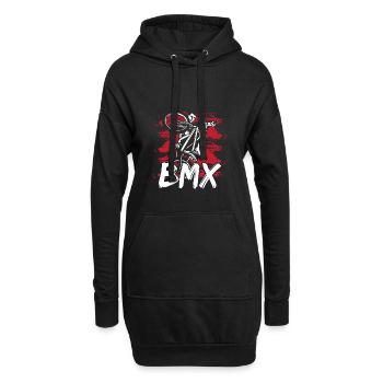 BMX Motocross Race Sport Geschenk - Hoodie-Kleid - Schwarz - Vorne