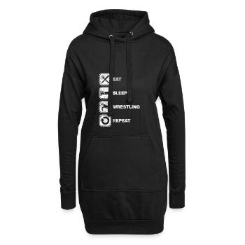 Ringen Kampfsport Turnier Geschenk Ringer - Hoodie-Kleid - Schwarz - Vorne