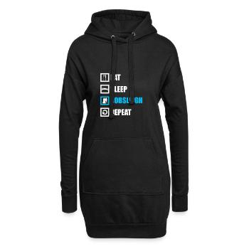 Bobsport Bobfahren - Hoodie-Kleid - Schwarz - Vorne