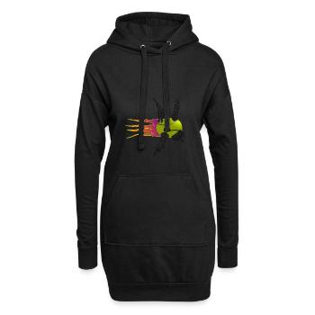 Tennis Grand Slam Paris New York London Melbourne - Hoodie-Kleid - Schwarz - Vorne