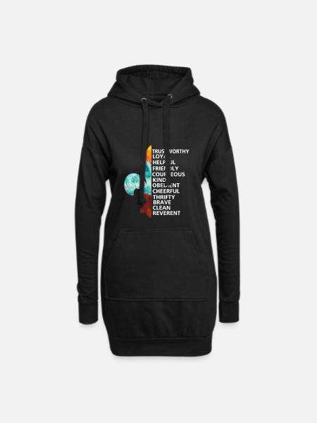 Pfadfinder, Scouts, Naturliebhaber - Tshirt - Hoodie-Kleid - Schwarz