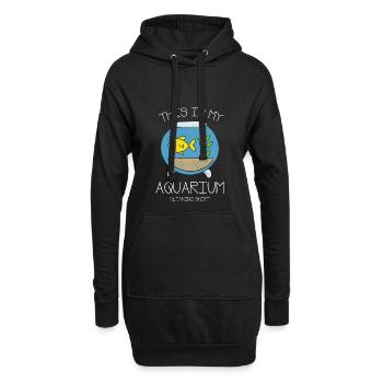 Aquarium Aquarium Reinigungs Geschenk - Hoodie-Kleid - Schwarz - Vorne