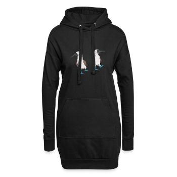 Fou à pieds bleus Oiseau de mer fou à pieds bleus - Sweat-shirt à capuche long Femme - noir - Devant