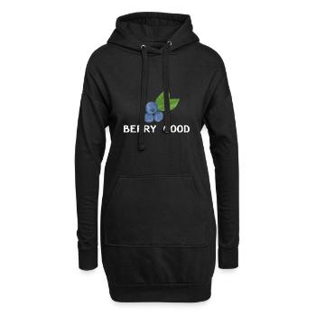 Heidelbeere Frucht Blaubeere - Hoodie-Kleid - Schwarz - Vorne