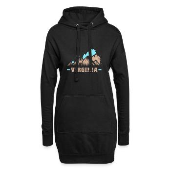 Wandern in Virginia Design für stolze Virginier - Hoodie-Kleid - Schwarz - Vorne