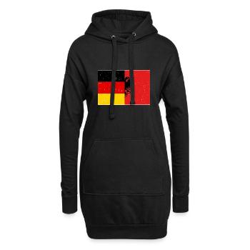 Drapeau albanais Aigle albanais Shqiponja - Sweat-shirt à capuche long Femme - noir - Devant
