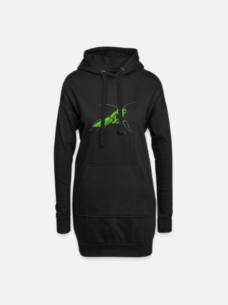 Mante religieuse - Sweat-shirt à capuche long Femme - noir