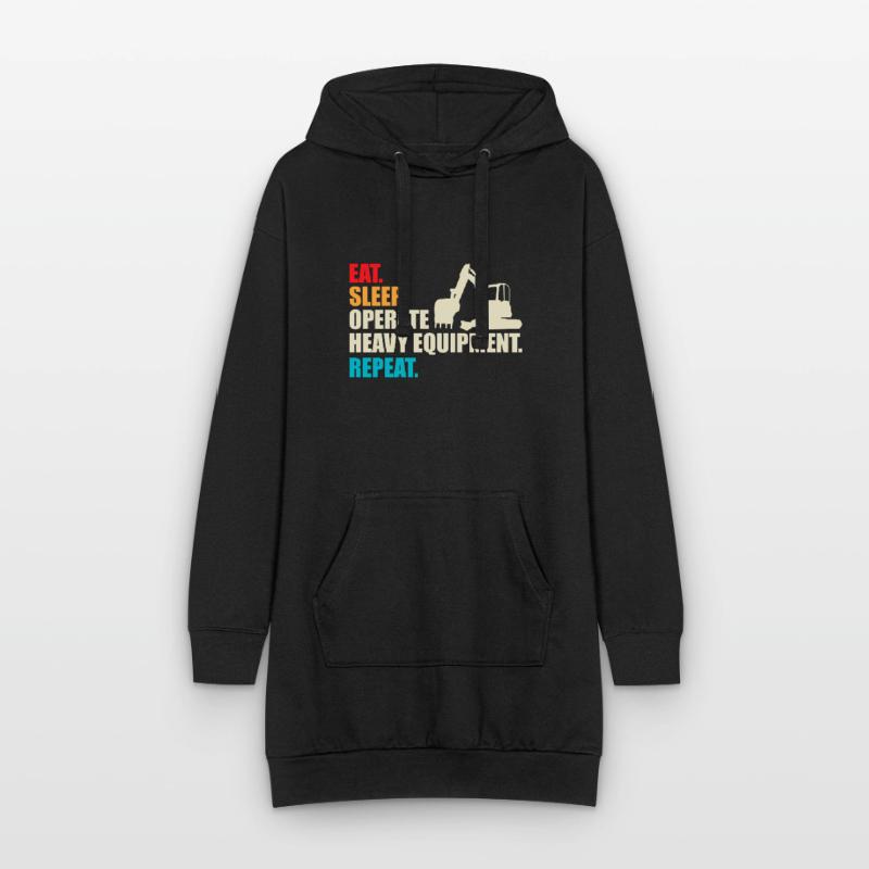 Construction machinery operator Excavator driver Excavator driver Construction workers Hoodie Dress