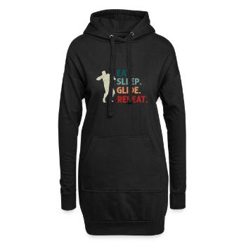 Kugelstoßen Werfen Leichtathletik - Hoodie-Kleid - Schwarz - Vorne
