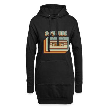 80er Vibe 80s 1980er Party 80er Jahre - Hoodie-Kleid - Schwarz - Vorne