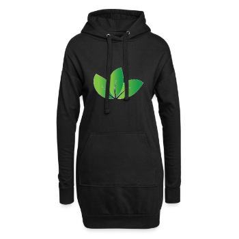 Conception de feuilles vertes nature pour les fiers végétaliens - Sweat-shirt à capuche long Femme - noir - Devant