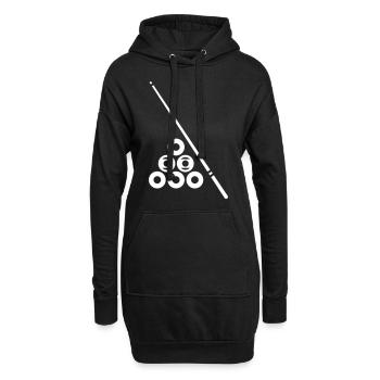 Icône de symbole de billard - Sweat-shirt à capuche long Femme - noir - Devant