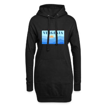 Natur Virginia Design für stolze Virginier - Hoodie-Kleid - Schwarz - Vorne
