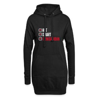 Trinidad und Tobago Flagge - Hoodie-Kleid - Schwarz - Vorne