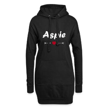 Aspie - Sweat-shirt à capuche long Femme - noir - Devant