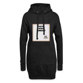 Teste deine Dummheit Automat T-Shirt - Hoodie-Kleid - Schwarz - Vorne