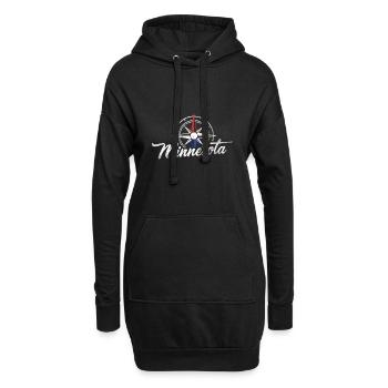 Compass Minnesota Design für stolze Minnesotaner - Hoodie-Kleid - Schwarz - Vorne