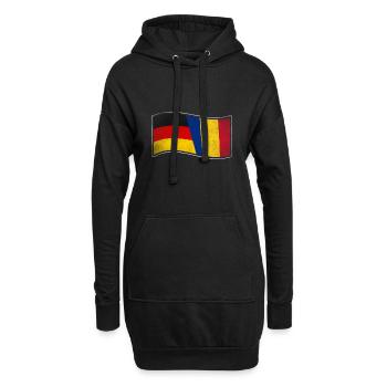 Rumänien Design für stolze Deutsch-Rumänen - Hoodie-Kleid - Schwarz - Vorne