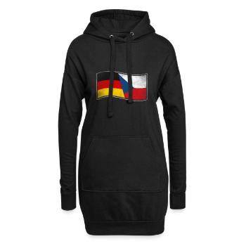 Tschechien Design für stolze Deutsch-Tschechen - Hoodie-Kleid - Schwarz - Vorne