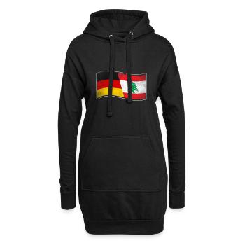 Libanon Design für stolze Deutsch-Libanesen - Hoodie-Kleid - Schwarz - Vorne