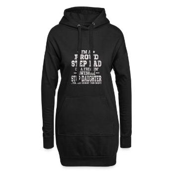 Stolze Stiefvater Shirt Vatertagsgeschenk - Hoodie-Kleid - Schwarz - Vorne