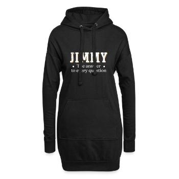 Drôle de nom de Jimmy Jim - Sweat-shirt à capuche long Femme - noir - Devant