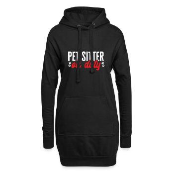 Haustierbetreuung Katze Hund Haustiersitter - Hoodie-Kleid - Schwarz - Vorne