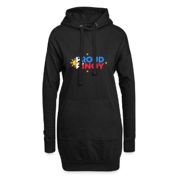 Flaggenfarben-Design für stolze Pinoys - Hoodie-Kleid - Schwarz - Vorne