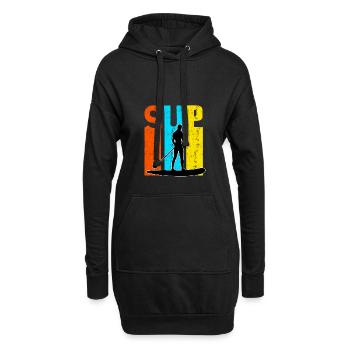 Paddeln SUP - Hoodie-Kleid - Schwarz - Vorne