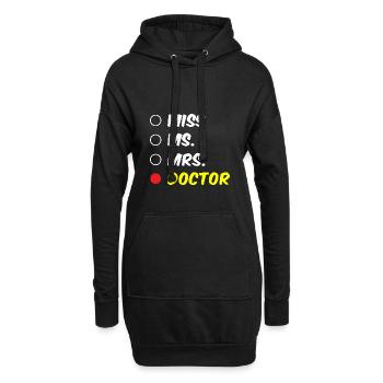 Doktortitel lustige Graduierung Bekleidung - Hoodie-Kleid - Schwarz - Vorne